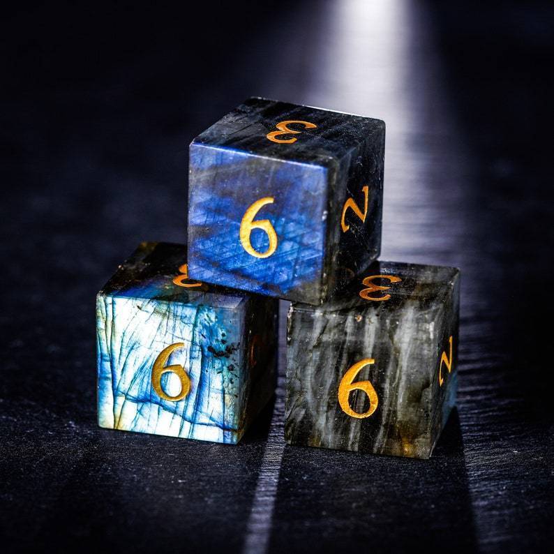 Blue & Black DnD Dice Set