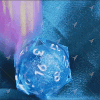 Liquid Heart Resin Engraved Dice Set