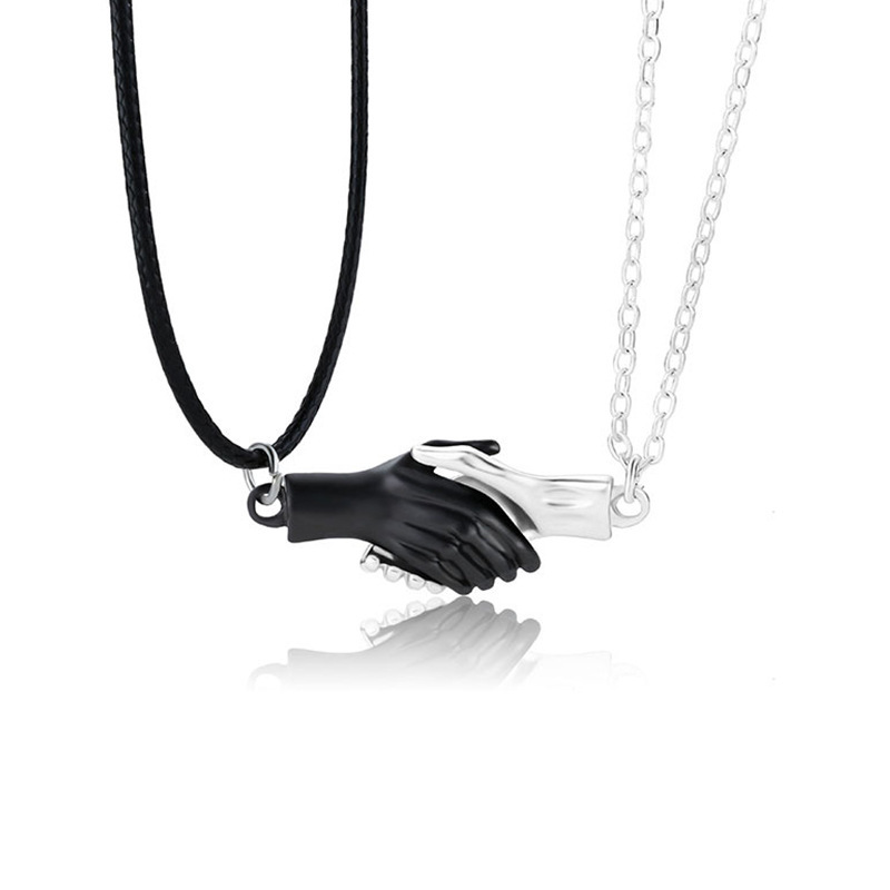 Palm magnet necklace couple necklace