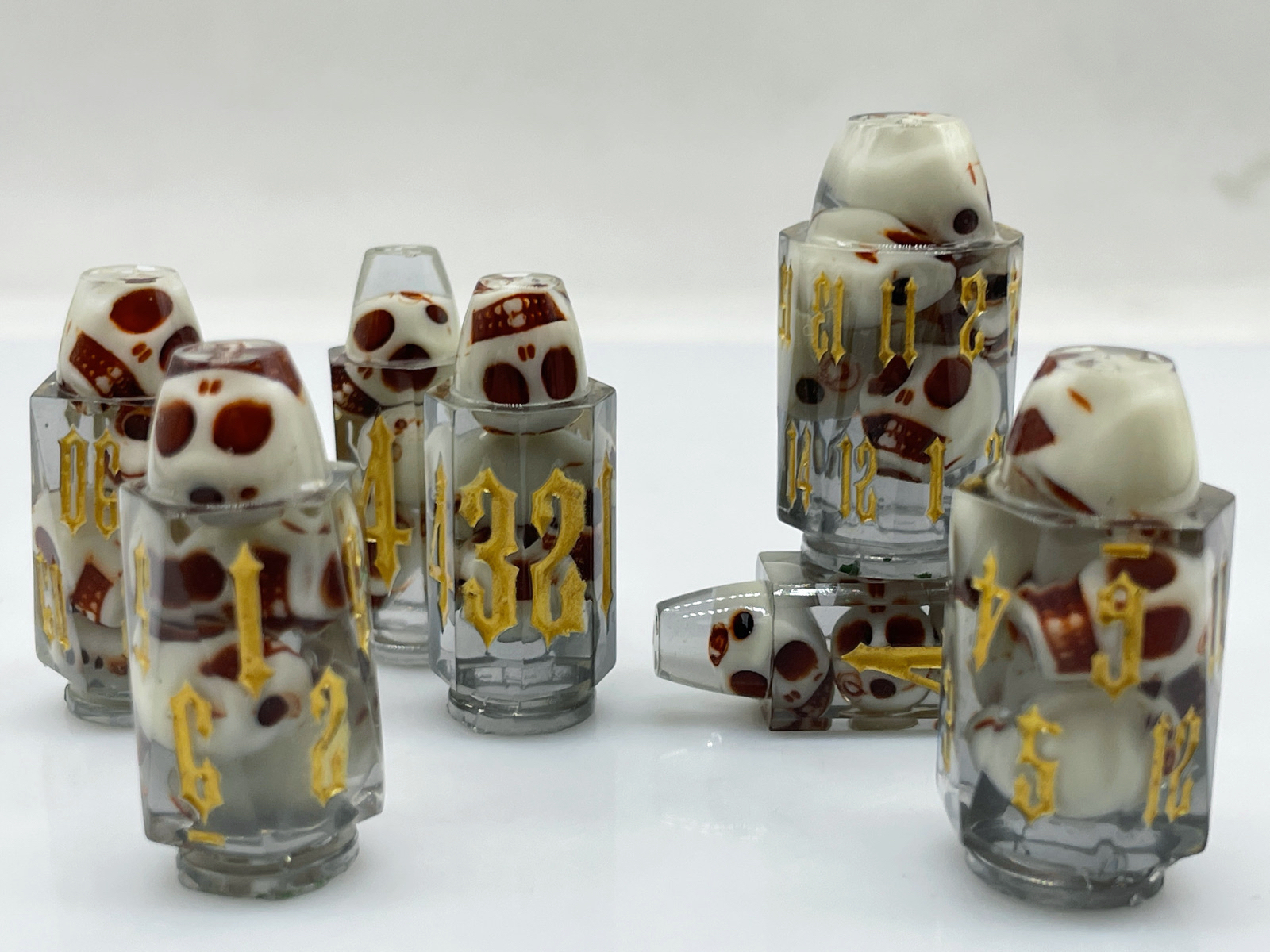 Transparent Bullet Dice Set
