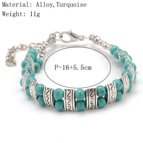 Boho Turquoise Beaded Bracelet