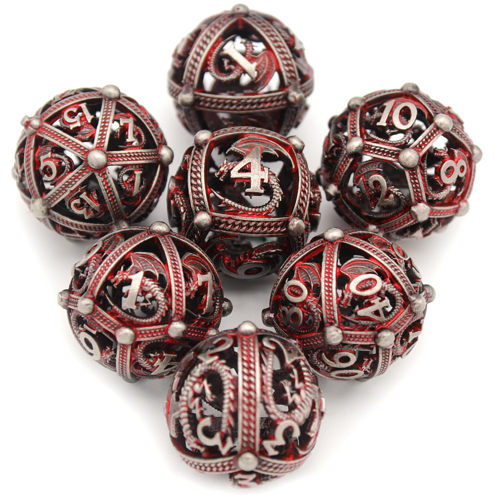 Metal Round Hollow Dice Set