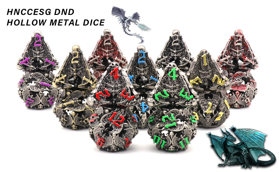 Pure Copper Hollow Metal Dice Set