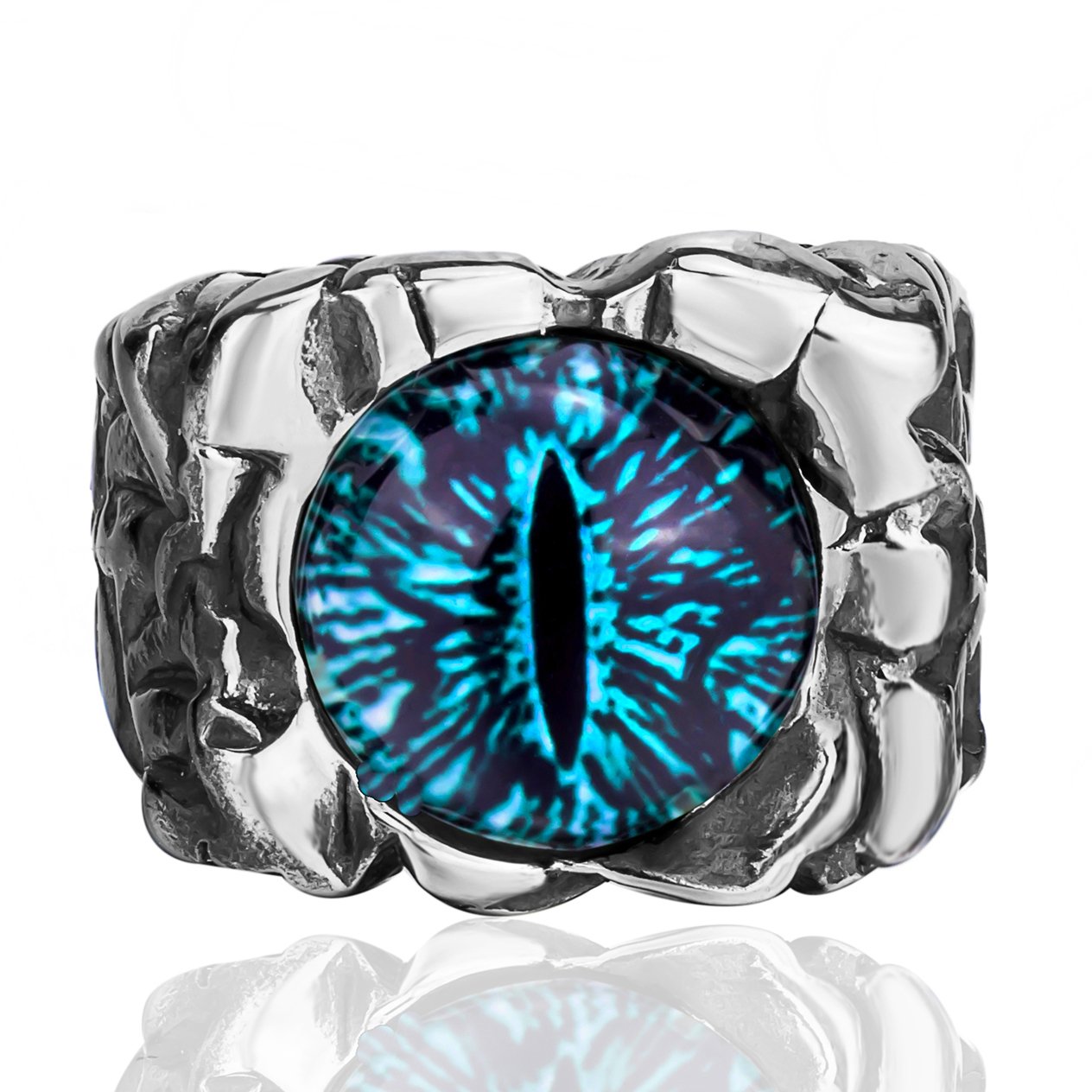 Men Stainless Steel Rings The Devil Dragon Eye