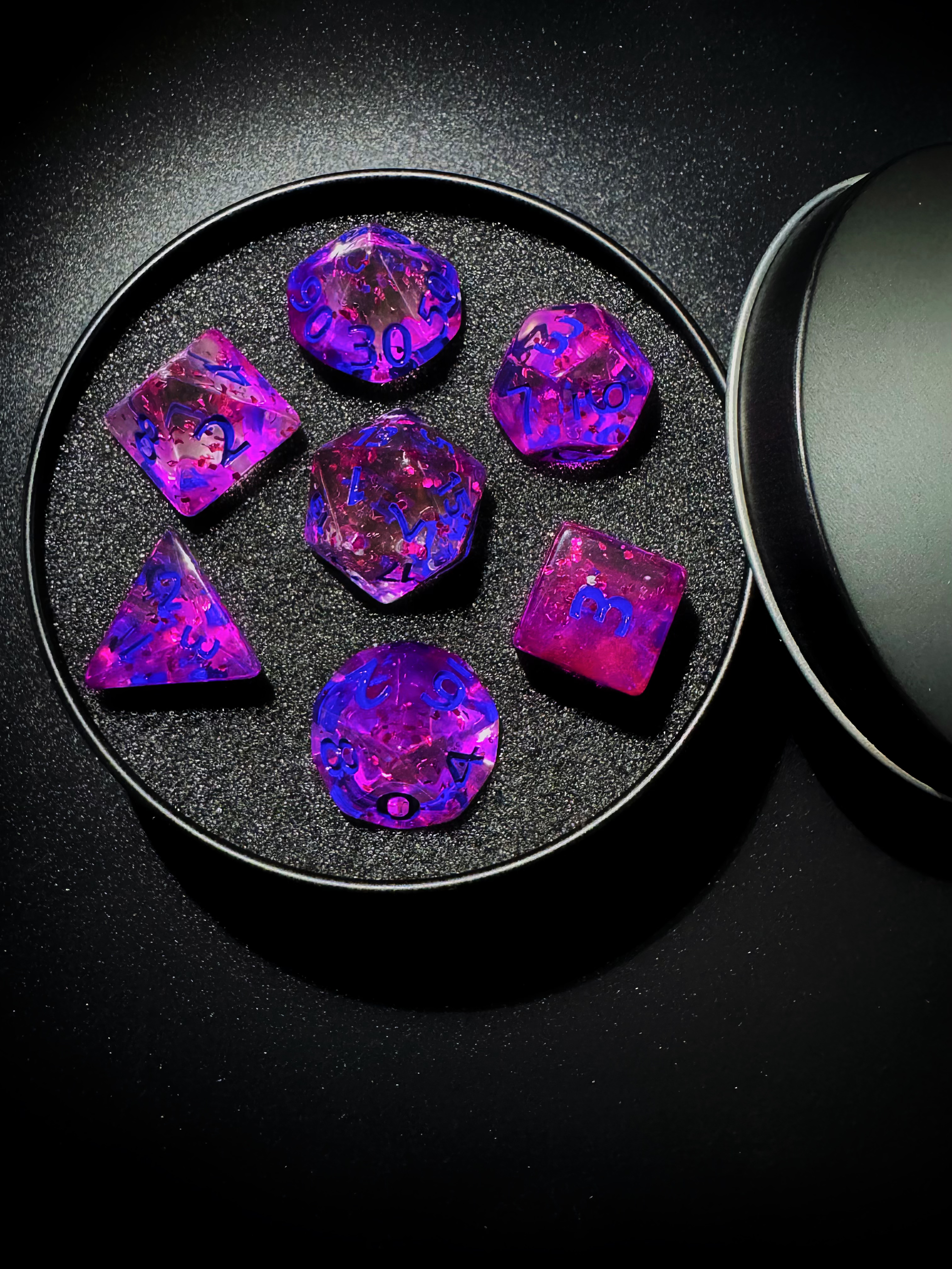 Cosmic Bloom Dice Set [With Dark Iron Gift Box]