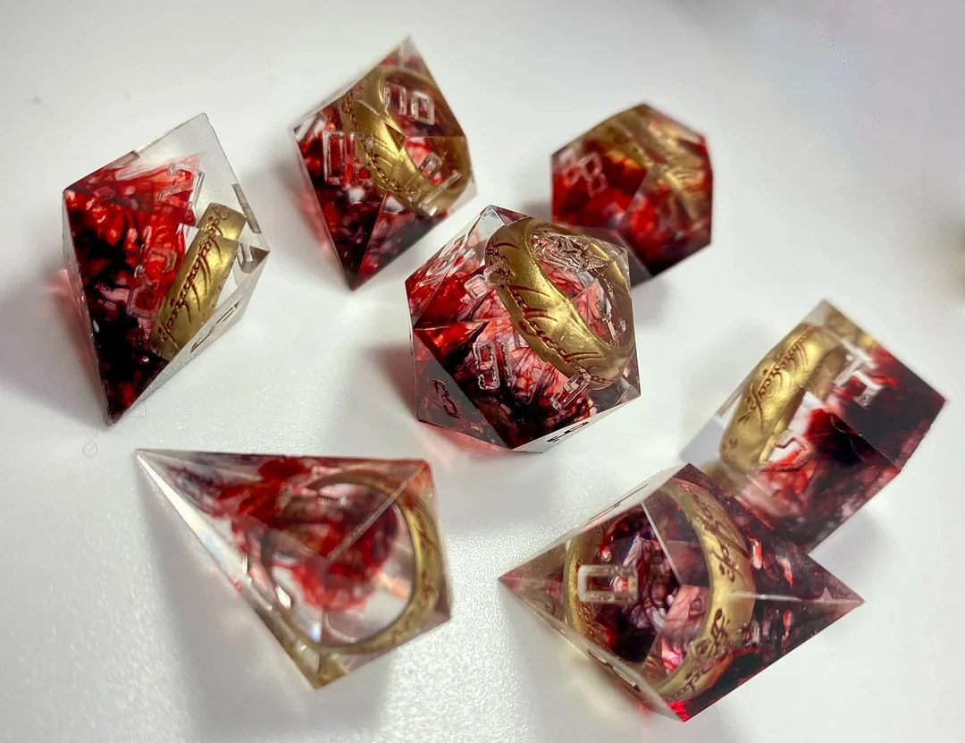 🔥💍One Ring LotR Polyhedral Dice Set