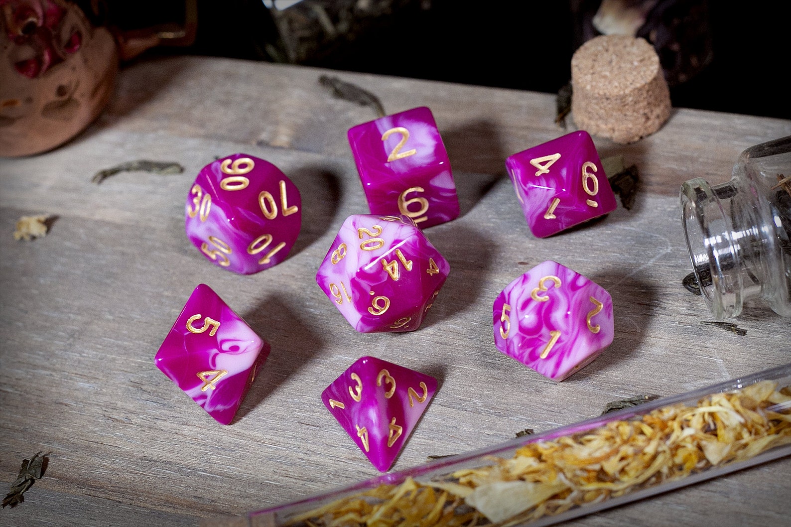 Charm Person PinkPolyhedral Dice Sets