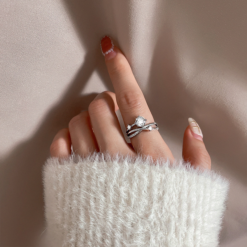 Cosmic Trail Planet Rings Women's Zircon Rhinestone Wedding Rings