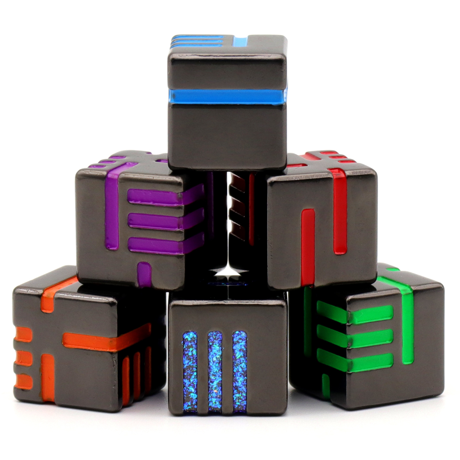 D6  Game Metal dice with Redesign Concept