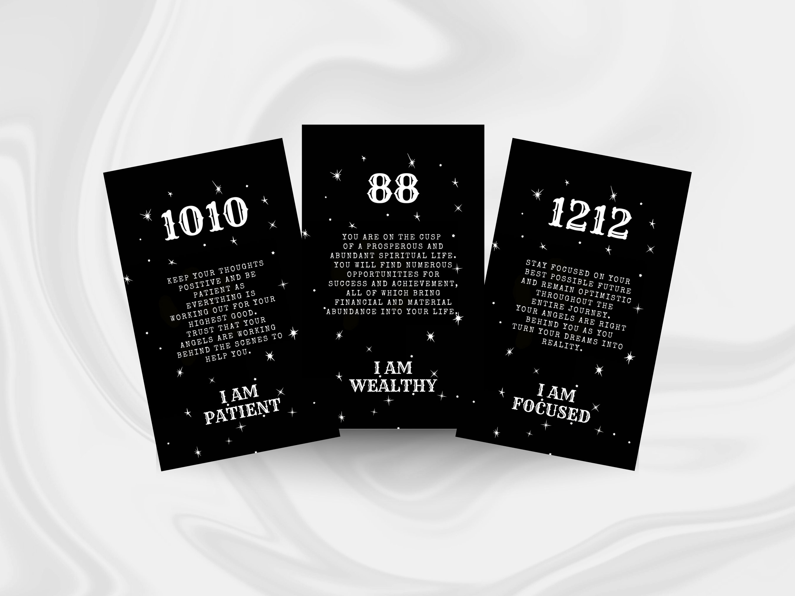 Angel Number Messages & Affirmation Oracle Deck, 53 Cards, Gold Gilded Edge