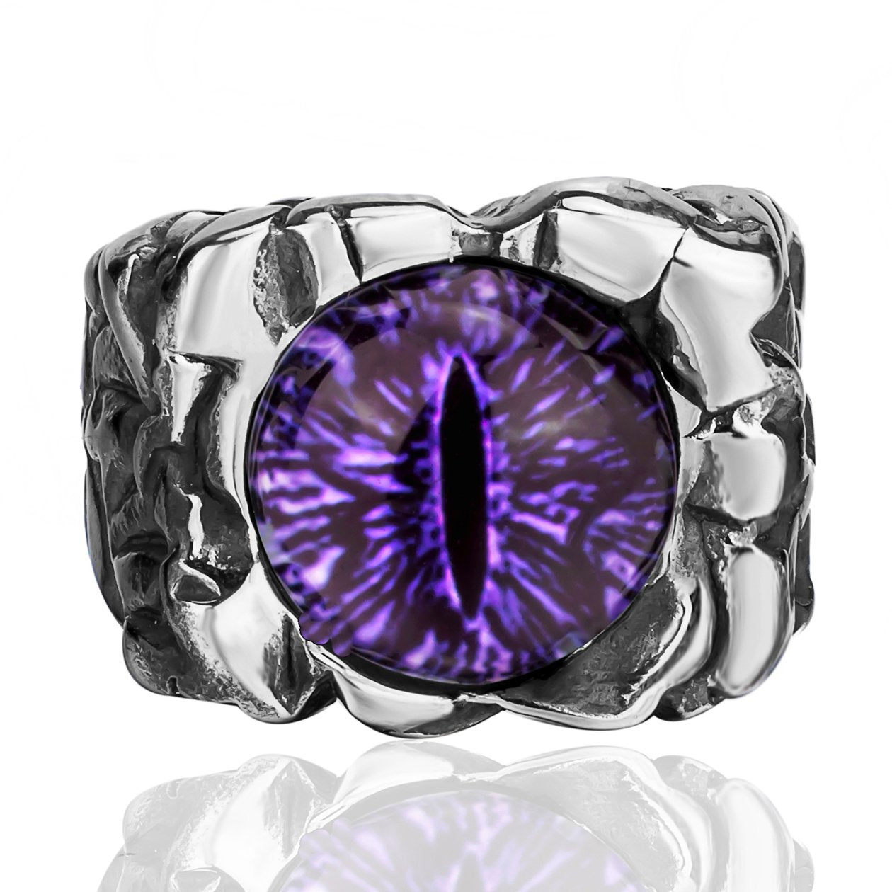 Men Stainless Steel Rings The Devil Dragon Eye