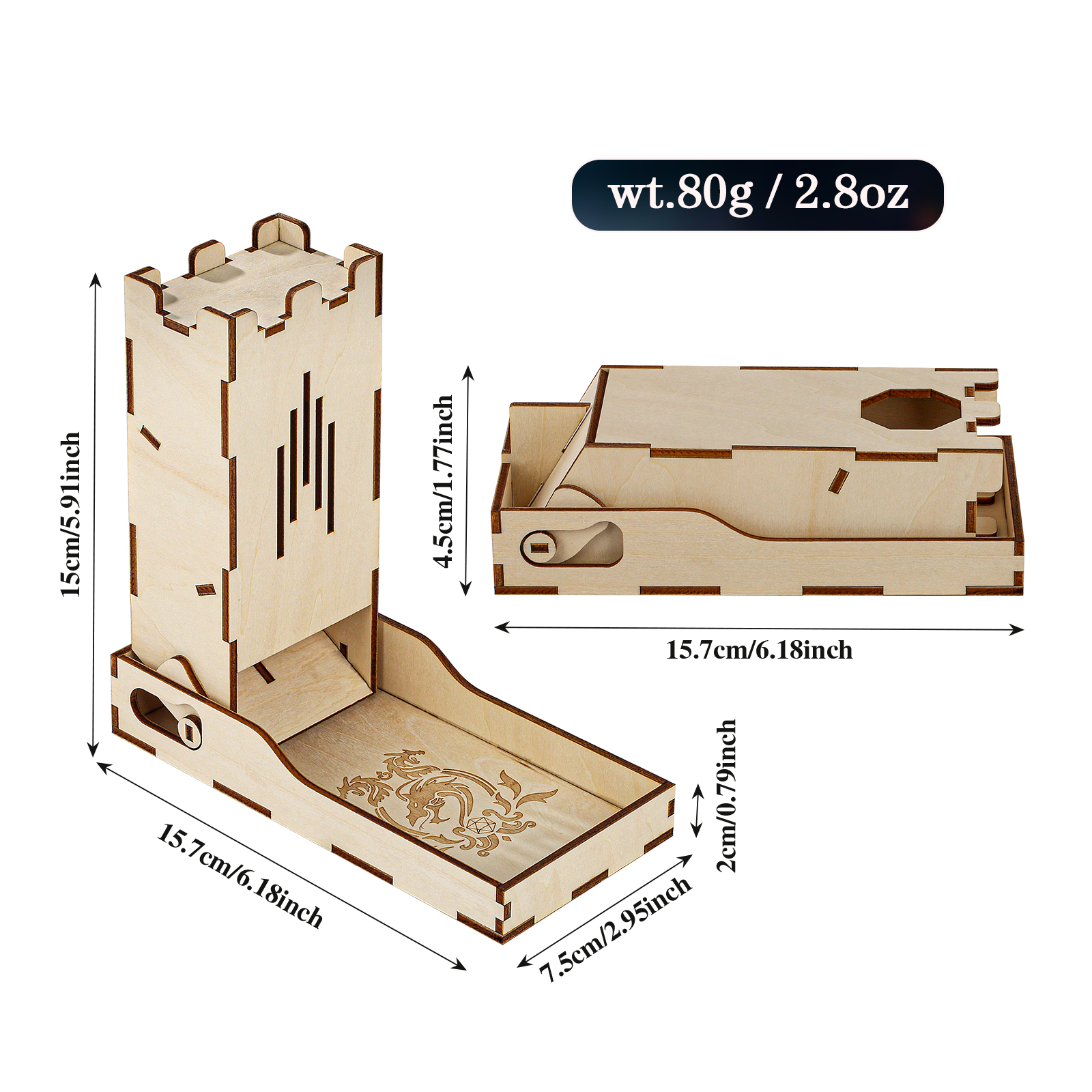 Foldable Dragon Dice Tower & Tray