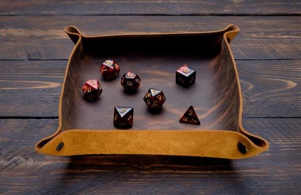 Leather DND Dice Tray