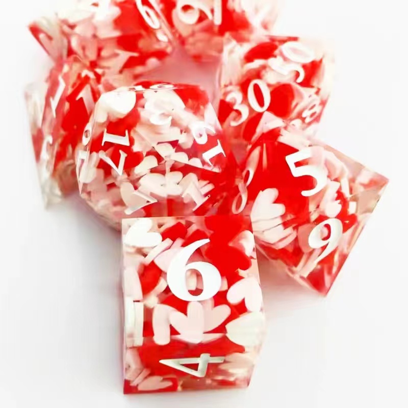 Funny Candy Handmade Resin  Dice Set