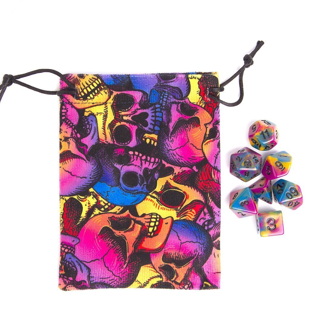 Rainbow Skull Dice