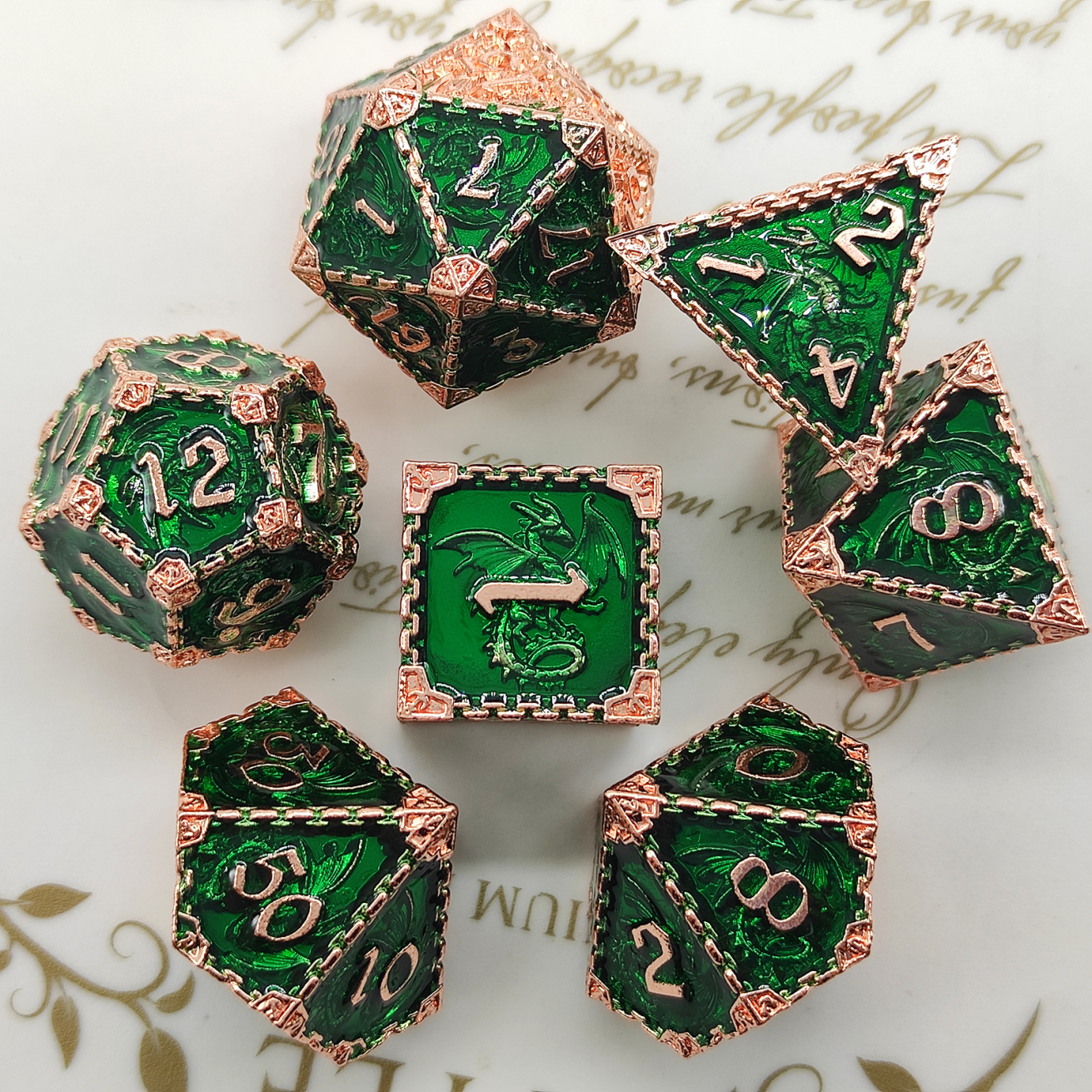 Solid Dragon Dice Metal Set