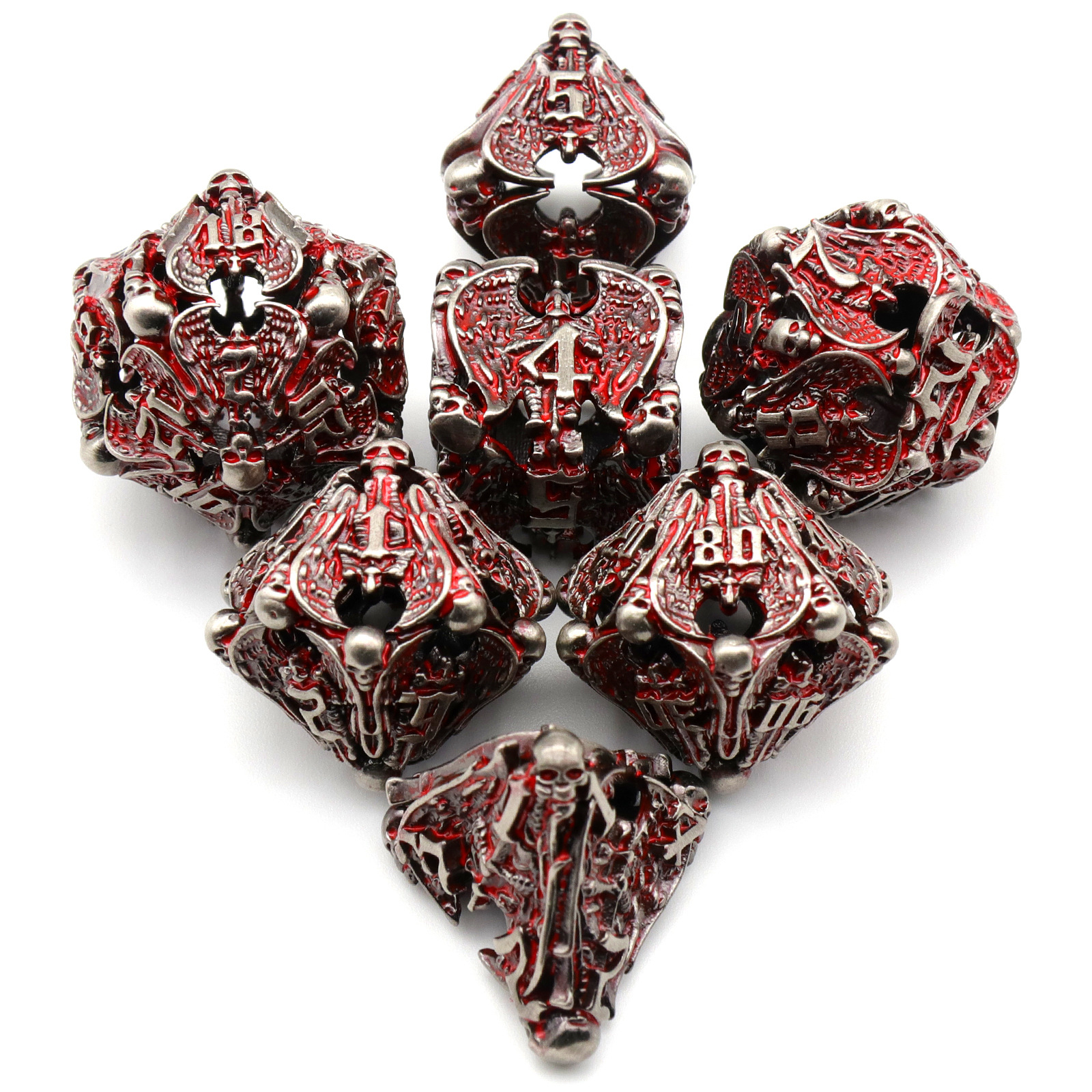 Pure Copper Hollow Metal Dice Set