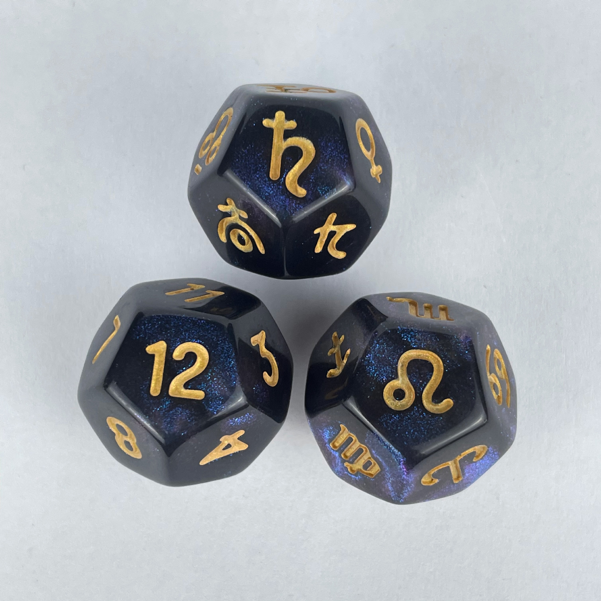 Astrology Dice, Signs Planets Numbers 12-Sided Dice Divination Too