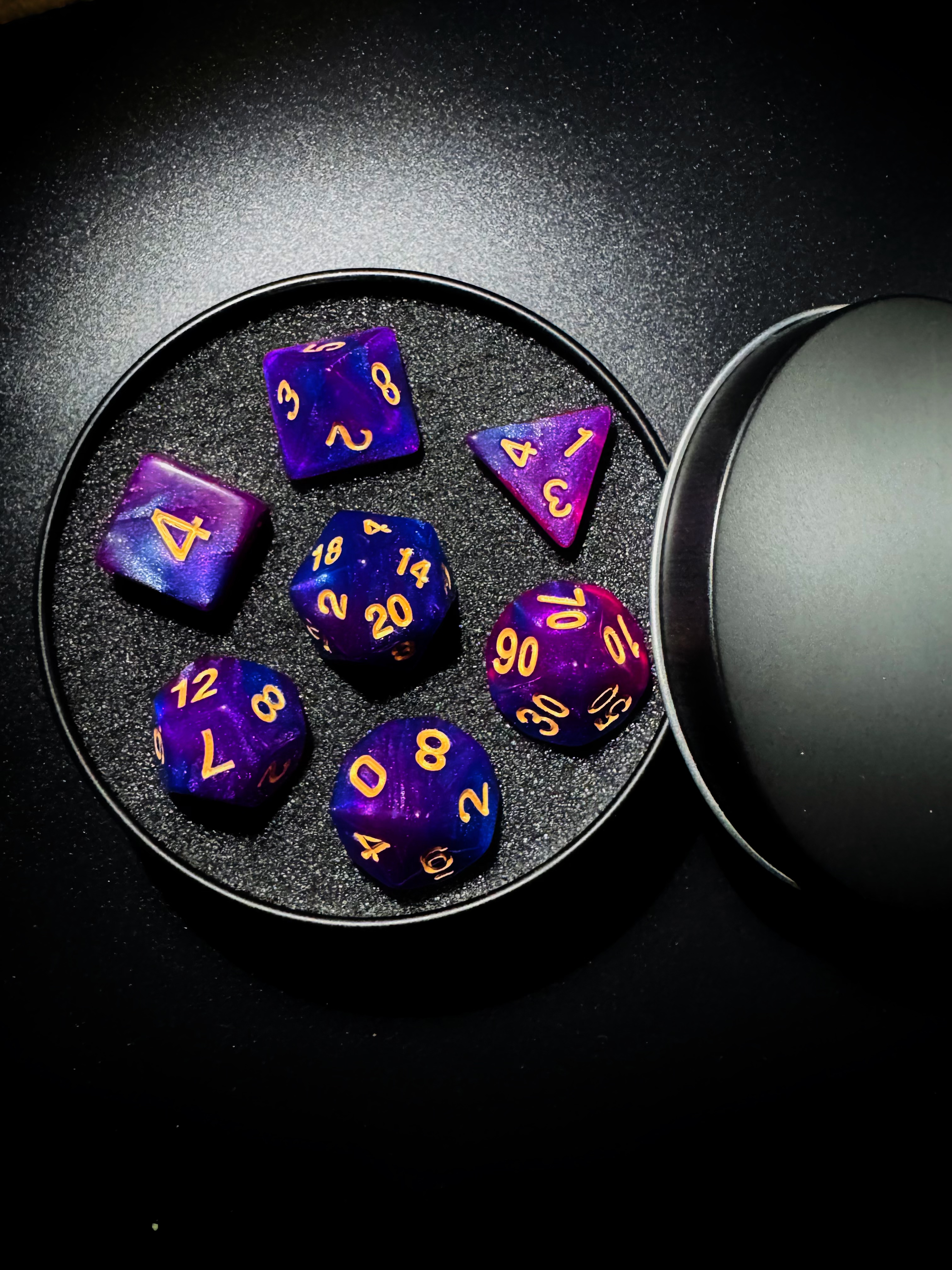 Nebula Night Dice Set [With Dark Iron Gift Box]