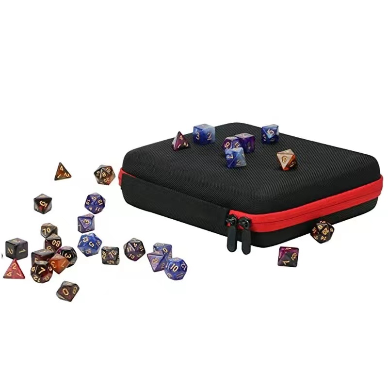 Dice Bag Dice Case with Removable Slotted Tray for Dice Storage Game Dice Holder Compatible with DND Role Playing and Other Table Games, Holds up to 70 Dices/ 14 Sets