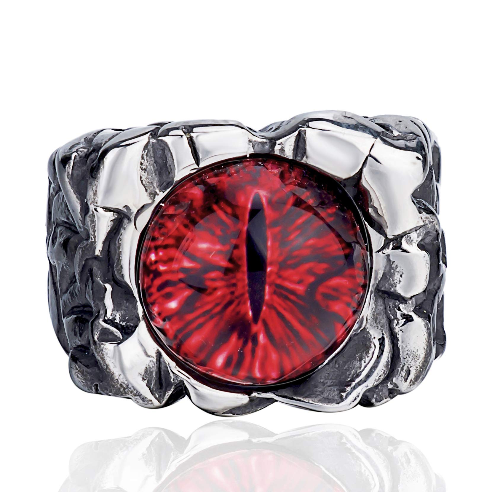Men Stainless Steel Rings The Devil Dragon Eye