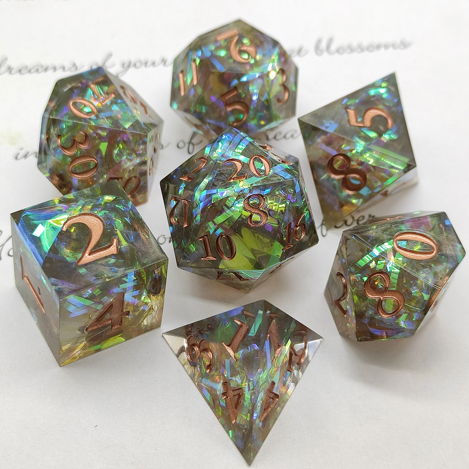 Color Bar Resin Dice Set