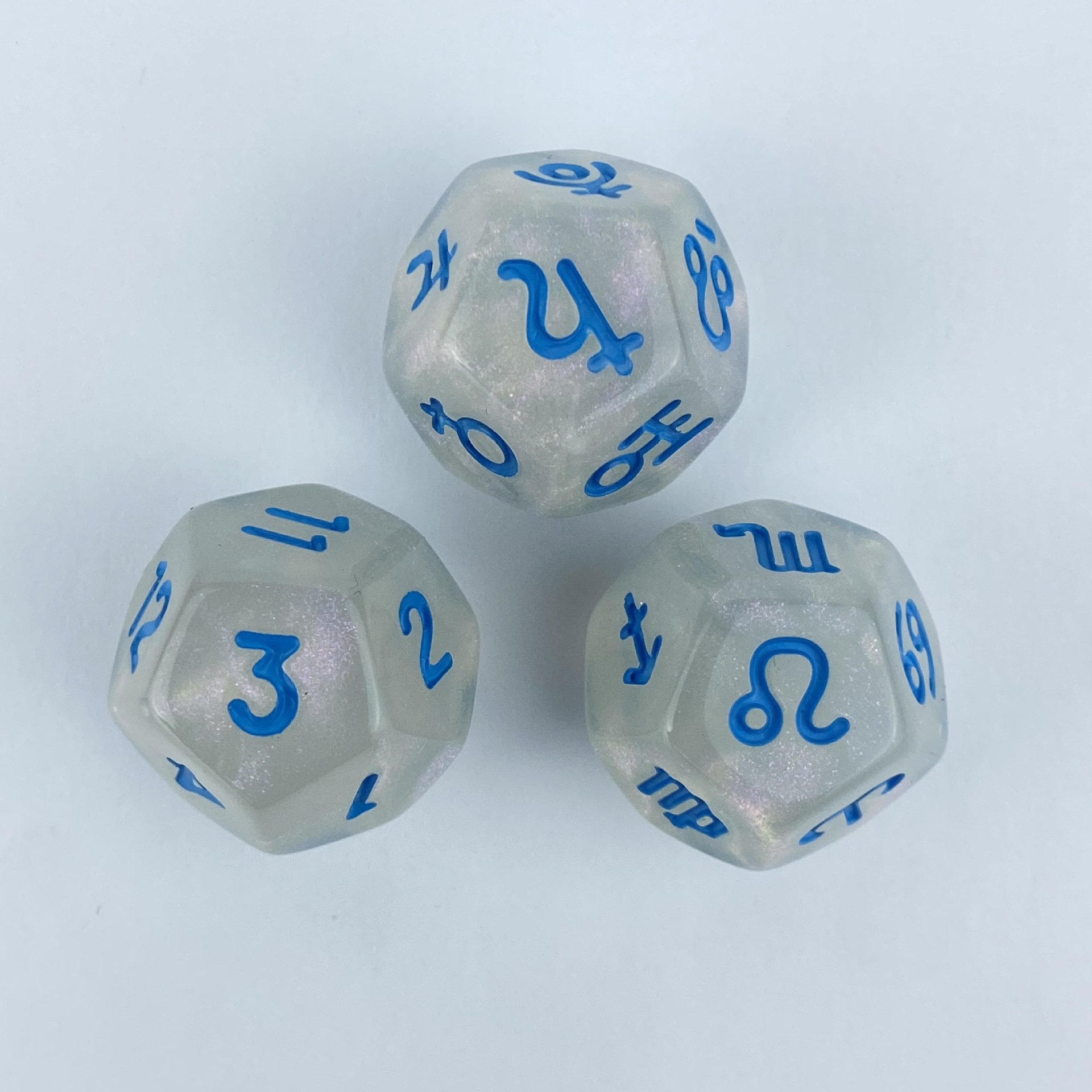 Astrology Dice, Signs Planets Numbers 12-Sided Dice Divination Too