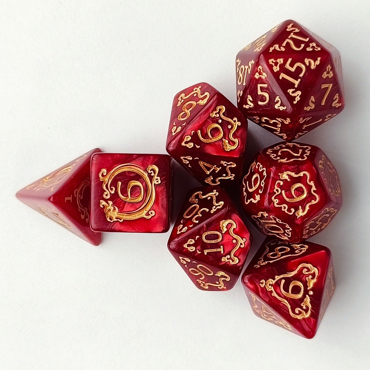Dragon pattern dice