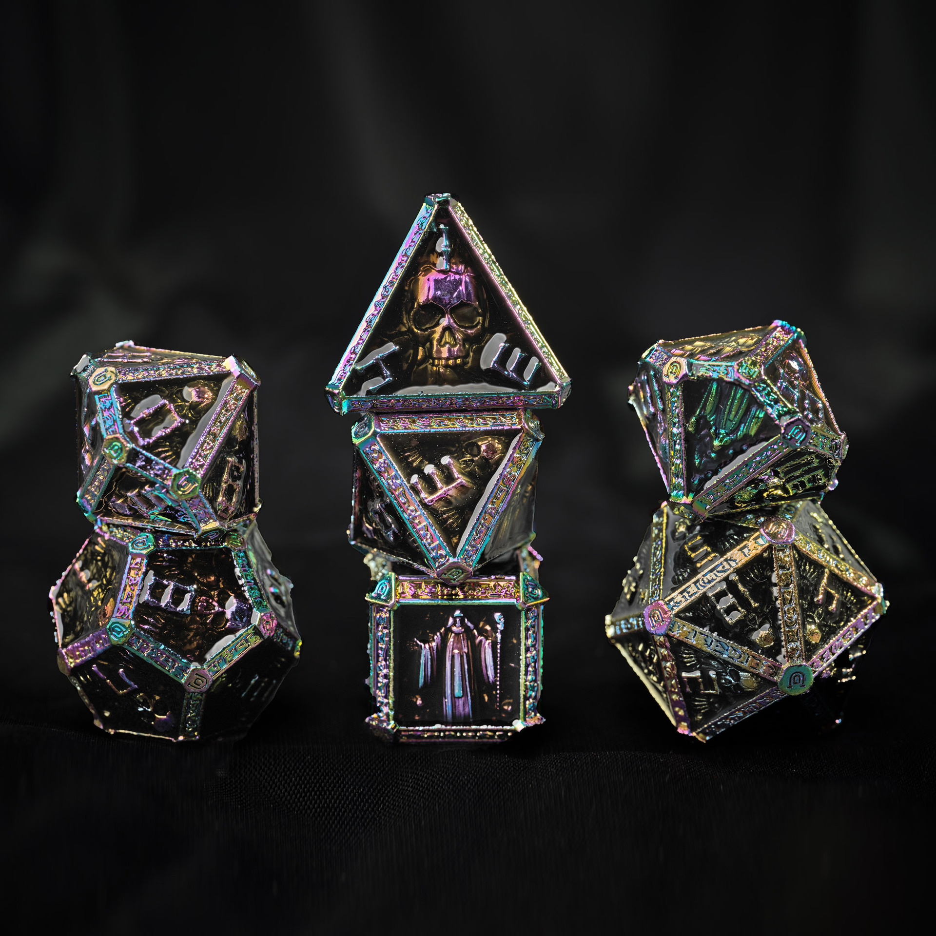 Creative wizard dice DND board game polygonal metal sharp-edged dice