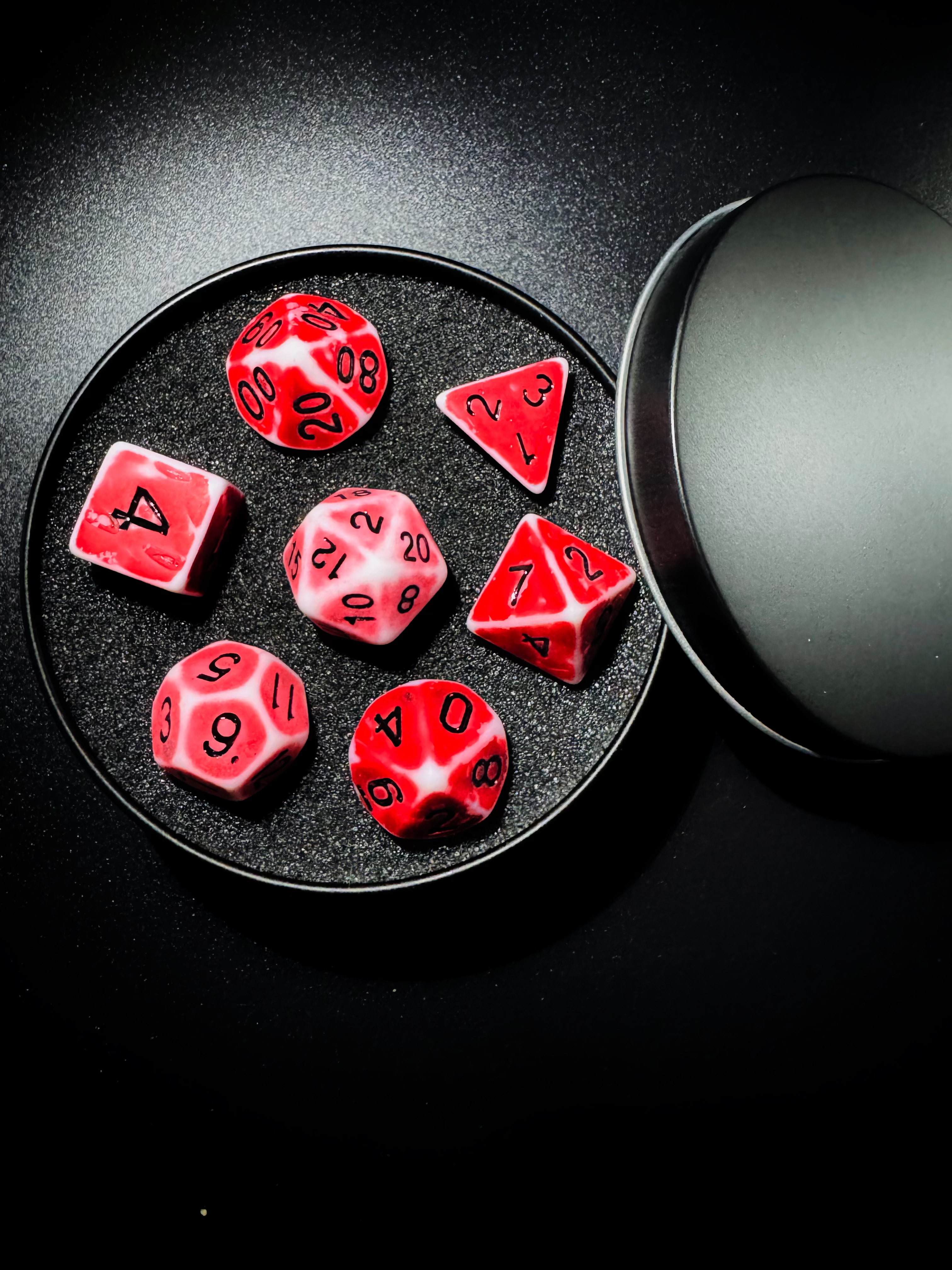 Crimson Dice Set [With Dark Iron Gift Box]