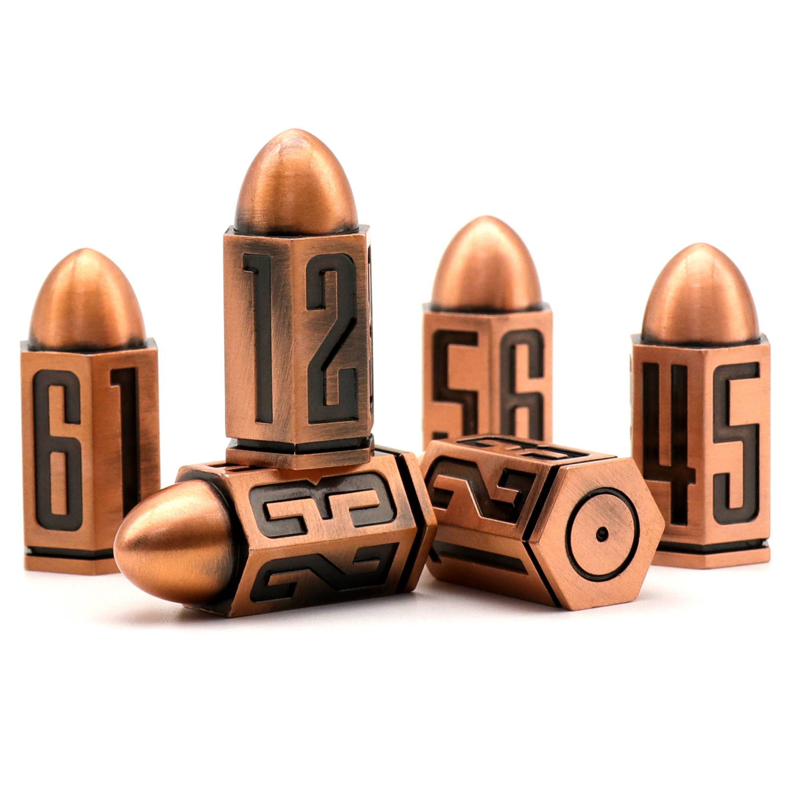 D6 Bullet Metal Dice Set for Table Games