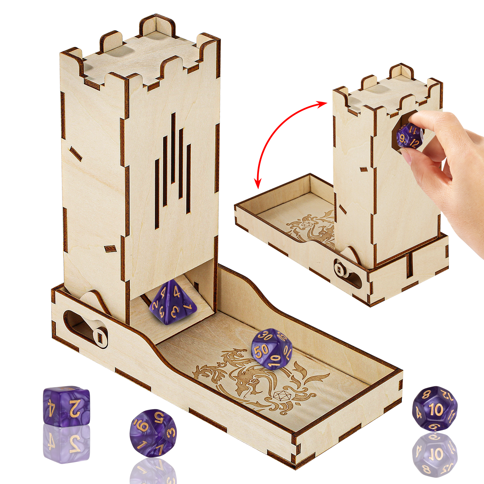 Foldable Dragon Dice Tower & Tray