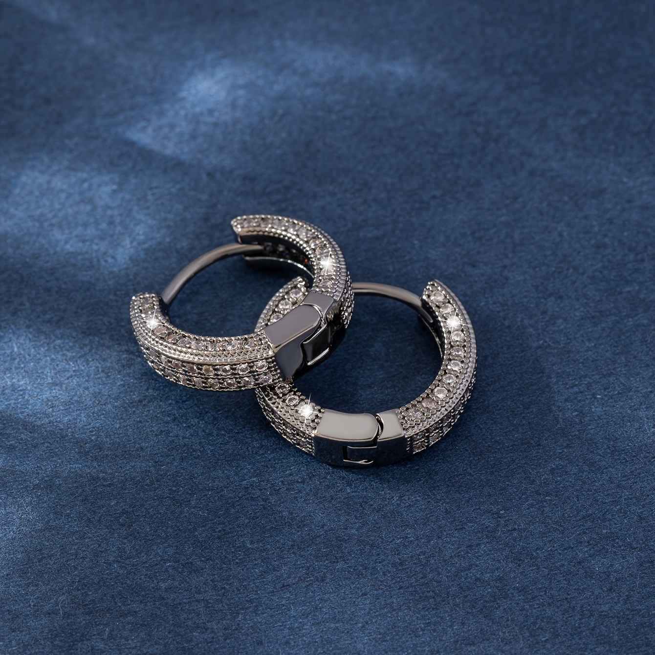 14K Gold Plated Zircon Hoop Earrings Cuff Hoop Earrings For Women Women's Elegant Jewelry Women's Accessories