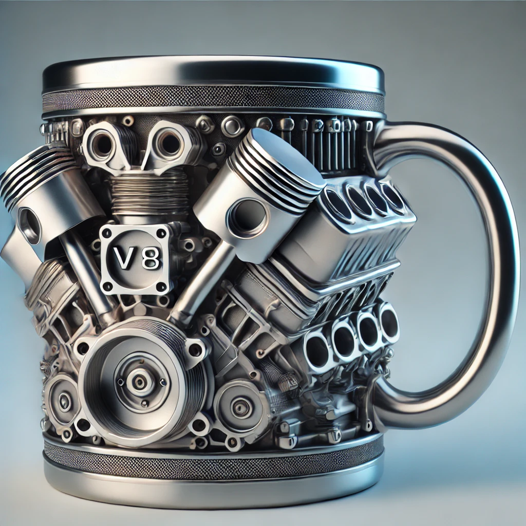 V8 Engines Stainless Steel Cup