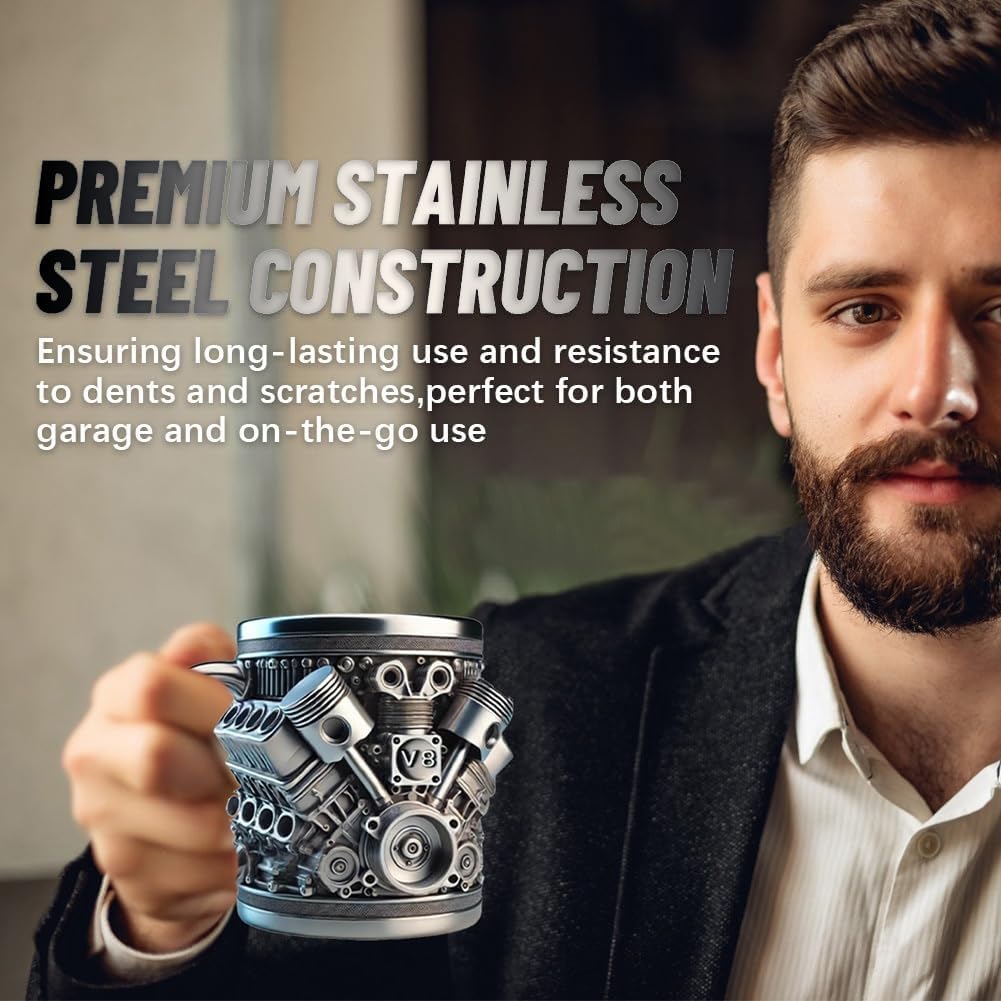 V8 Engines Stainless Steel Cup