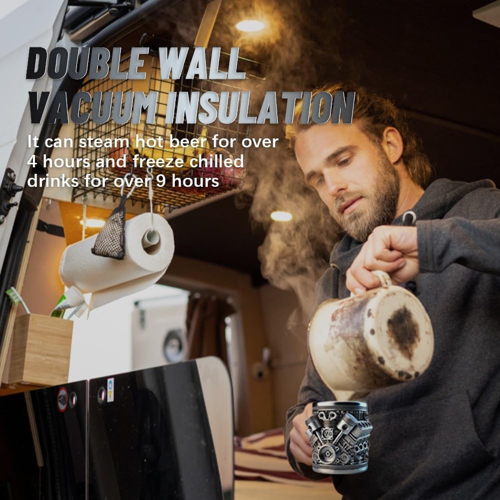 V8 Engines Stainless Steel Cup