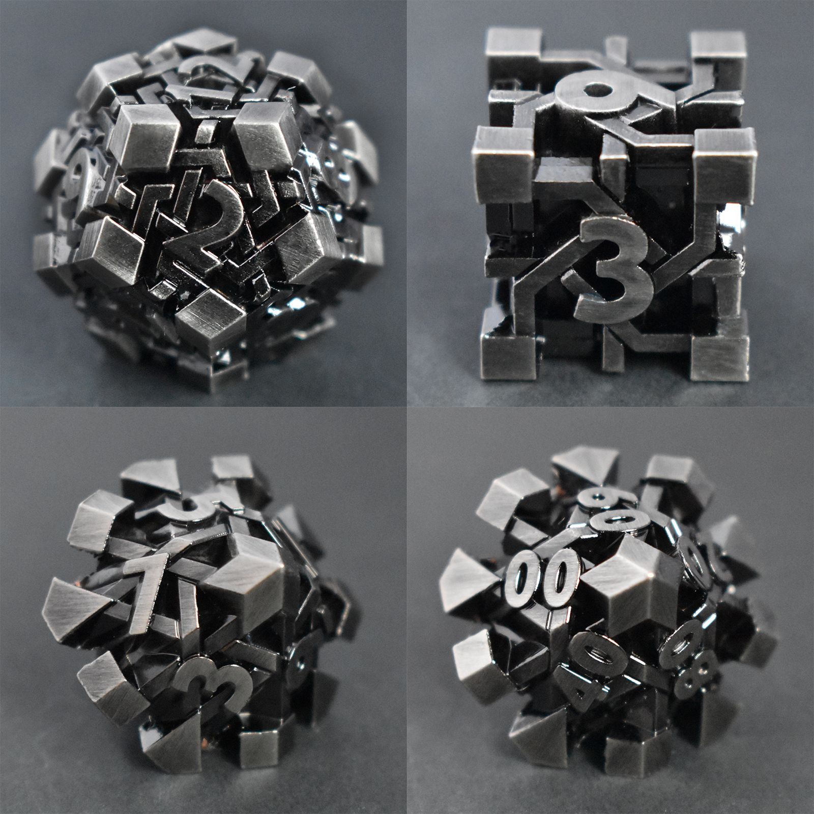 Metal dice set table game multi-sided Rubik's cube irregular multiple colors creative dice
