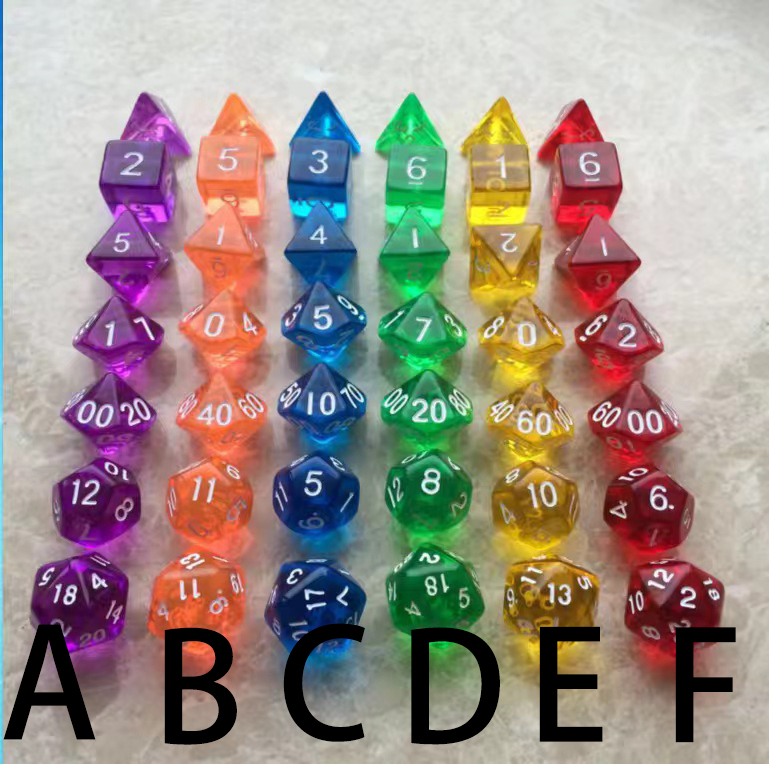 Brand New Transparent Dice Set
