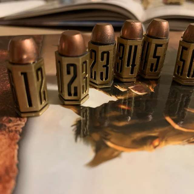 D6 Metal Bullet Dice Set