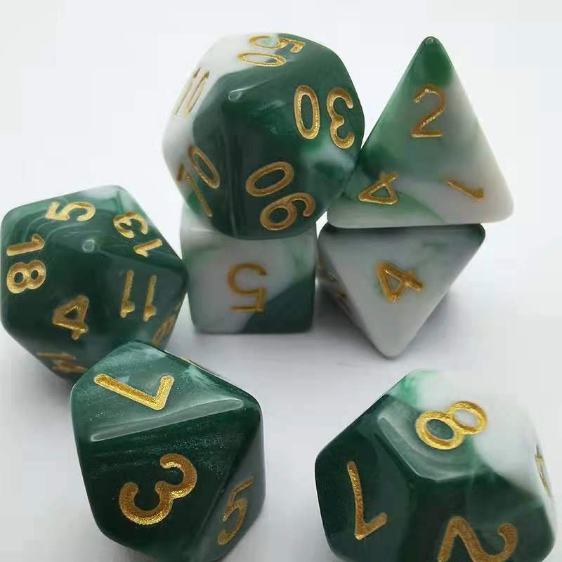 Green DnD Dice Set